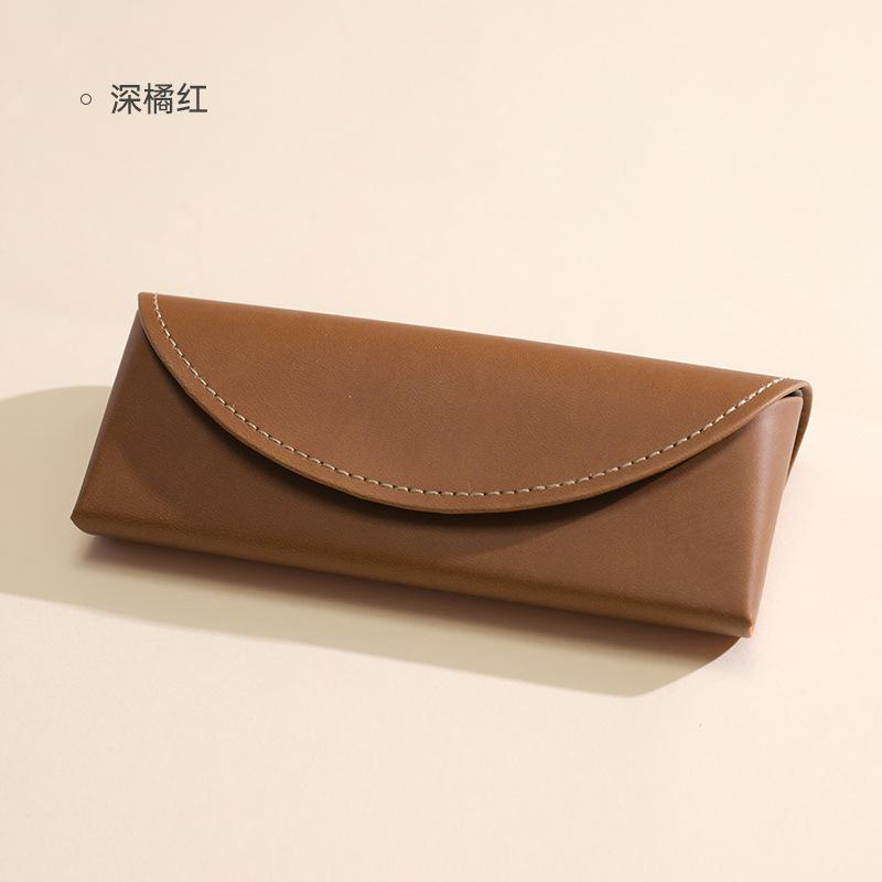Colorful PU Leather Eyeglass Case For Prescription Reading Sunglasses Rigid Case Women Men Trendy Small Box Glasses Accessories