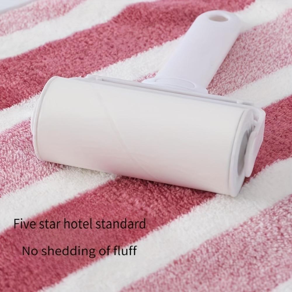 Bath Towel Wrapped In Thick and Enlarged Absorbent Face Wash, Home Wide Striped Coral Fleece Towel Set