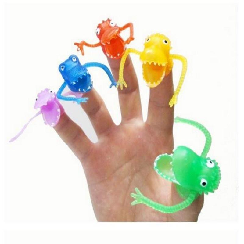 20 PCS Dinosaur Finger Puppets Story Hour Kids Funny Dinosaur Toys Pinata Party Favors  Plastic Puppets New Color Dinosaur 20 Pcs