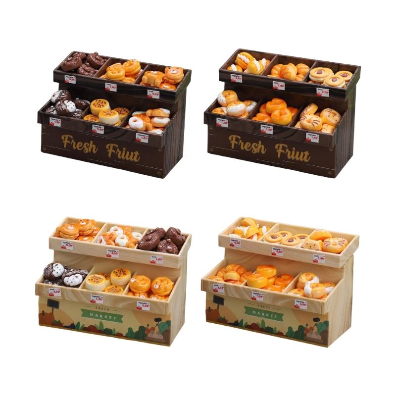 Bakery Pastry Mini Dessert Rack For Dollhouses Party Scene Child Safe Smooth Surfaces Easy Cleaning