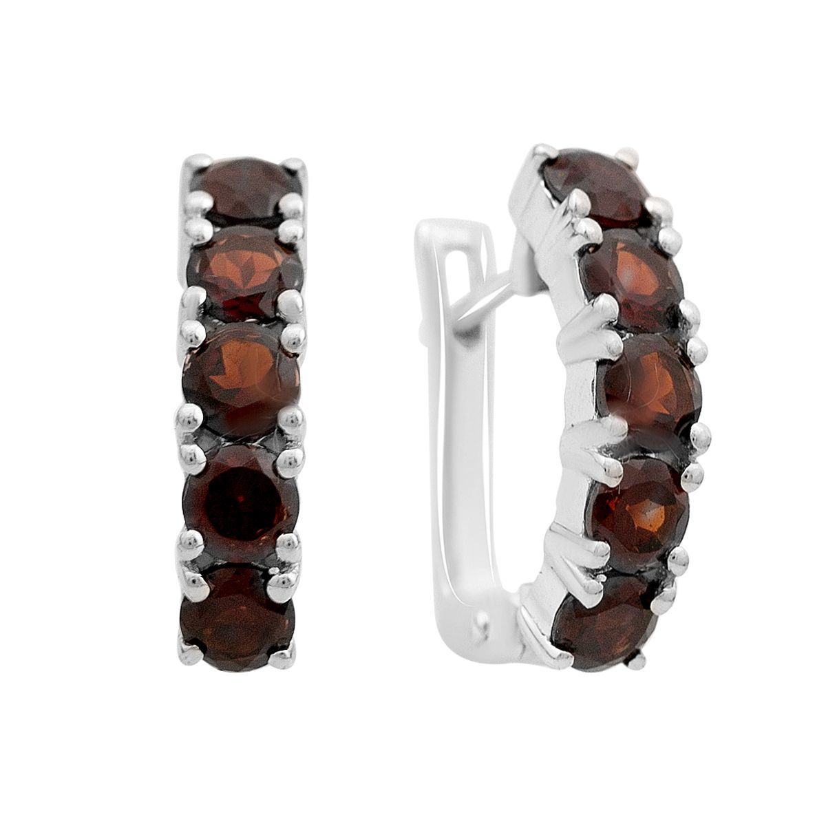 

Срібна каблучка з натуральним гранатом 3.213ct (2166528) темні цукерки apple червоний колір