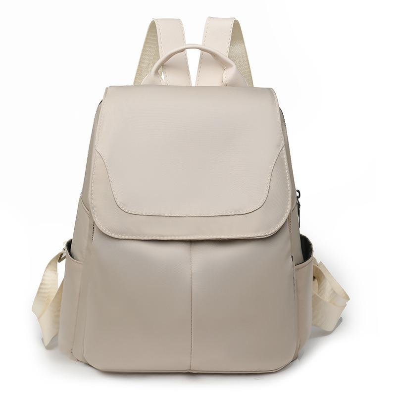 

Стильный рюкзак с большой вместимостью, студенческая сумка, нейлоновая дорожная сумка для женщин бежевый