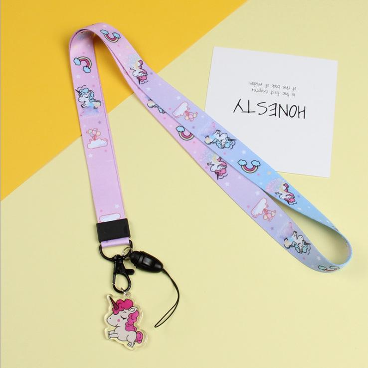 Creative Cartoon Phone Case Lanyard with Acrylic Pendant Keychain - Trendy Neck Hanging Accessory for Women