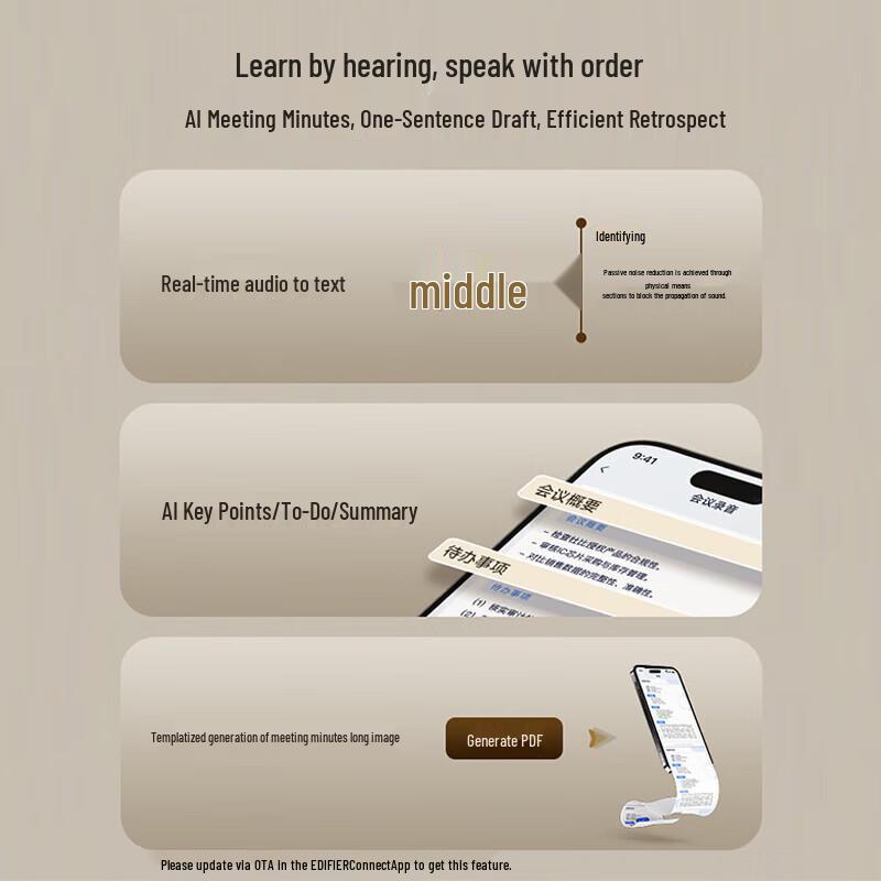 Edifier Lolli Clip AI Open-Ear Smart Clip-On Earbuds