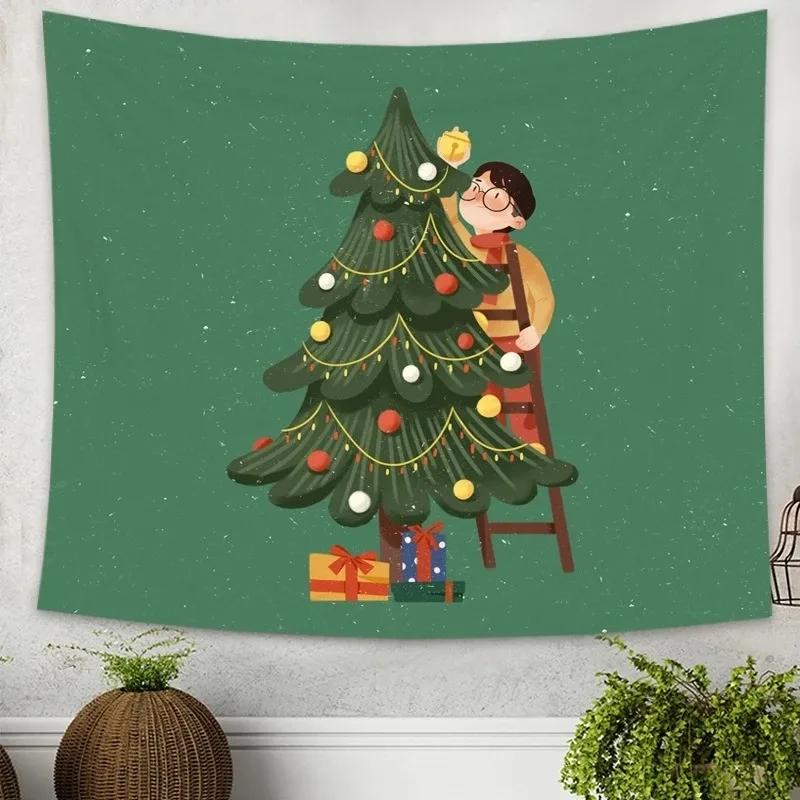 Christmas Tree Simple Pattern Tapestry Living Room Sofa Home Decor Christmas Gift