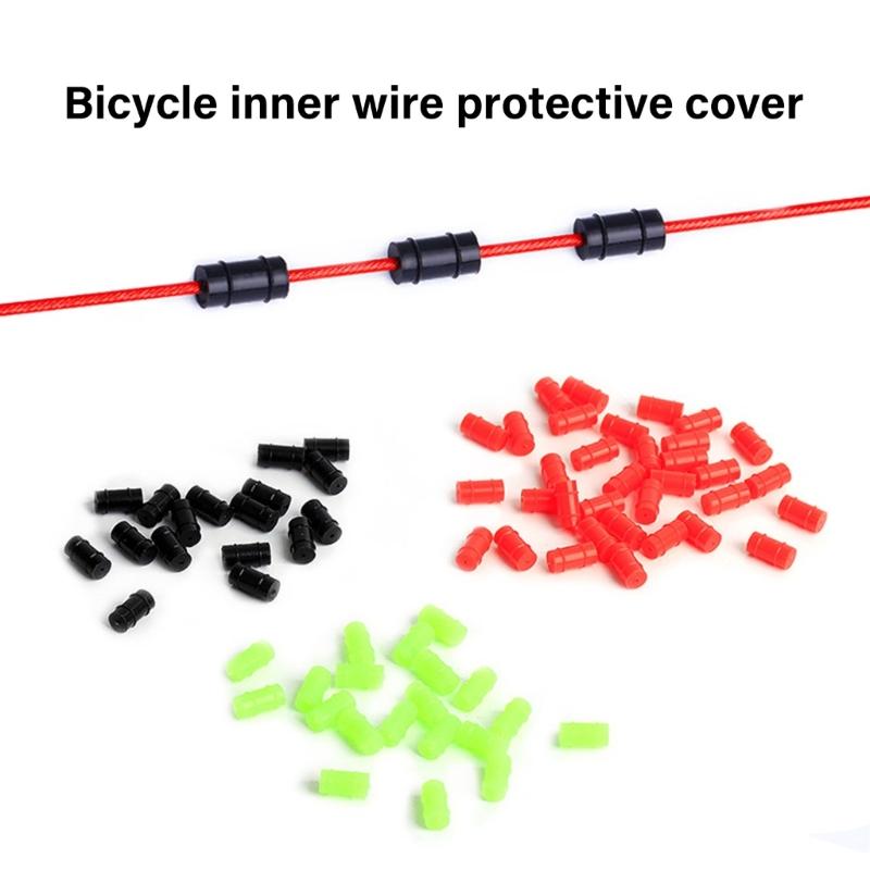 100pcs Silicones Bike Brake Cable Protectors Commuters Bicycles Inner Line Guard Bicycles Accessories
