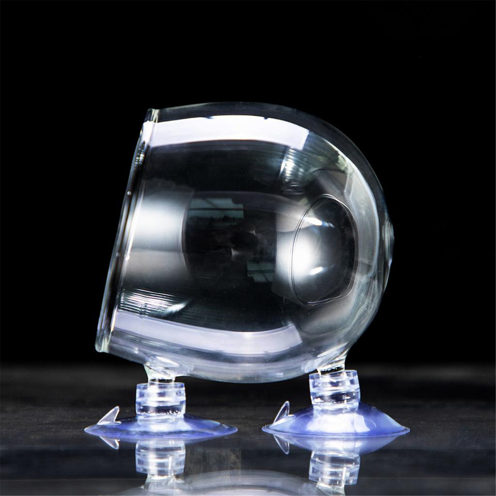 Glass Aquarium Plant Pot for Various Fishtanks with Suction Cup for Freshwater Saltwater Aquarium Landscape Plant Cup
