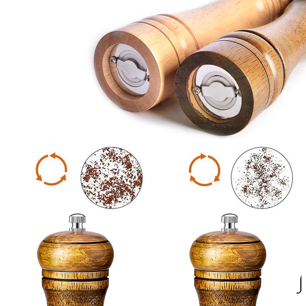 Condiment Lemn Manual Sare de Piatră Negru Măcinare Grosieră și Fină Recipient Condiment Japonez Floare Proaspătă Culoare Stridie Râșniță, Râșniță, Sare, Condimente, Piper,