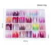 288pcs Colorful Press On Nail Full Coverage Glossy False Nail in Various Sizes for Nail Salons and DIY Decoration