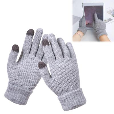 Winter Touchscreen-Handschuhe Warme Elastische Gestrickte Vollfingerhandschuhe Für Männer und Frauen Outdoor Radfahren Fahren