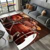 3D Music Instruments Drum Kit Drum Set Carpet Rug for Living Room Bedroom Home Sofa Decoration,Kids Area Rug Non-slip Floor Mat