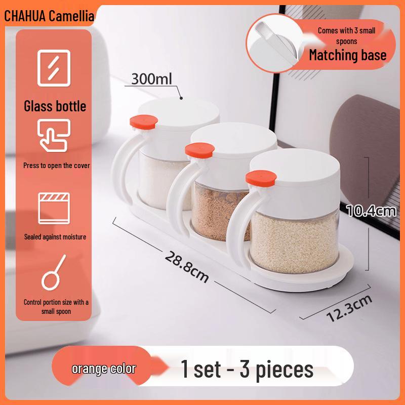 CHAHUA Glass Spice Jars Set