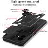For Samsung Galaxy A07 4G Case with Slide Camera Lid PC+TPU Kickstand Phone Cover