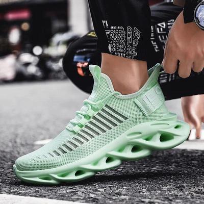 Men's Shoes Summer Mesh Breathable Sports Shoes Men's Casual Running Hollow Mesh Shoes Lightweight Anti Slip Tennis Sports Shoes
