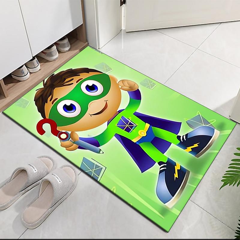 Super Why Printed Carpet, for Office Chair Living Room Bedroom Kitchen Room Decor Gifts.