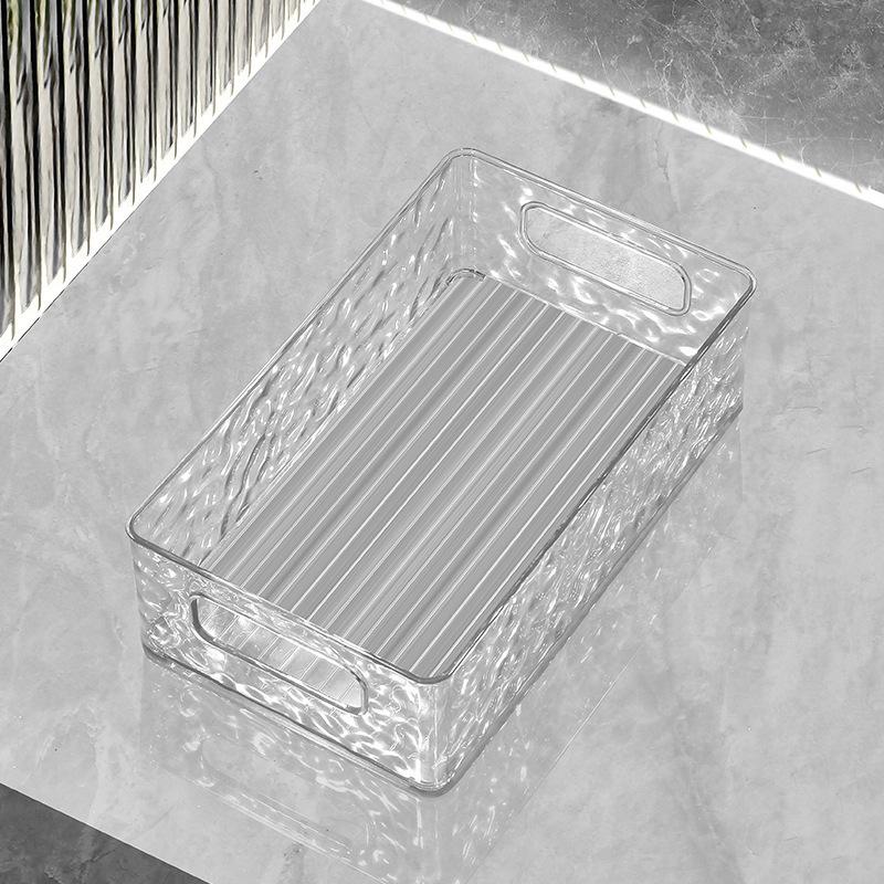 Glacier Pattern Luxury Cosmetics Storage Box with Handle - Bathroom Desktop Organizer