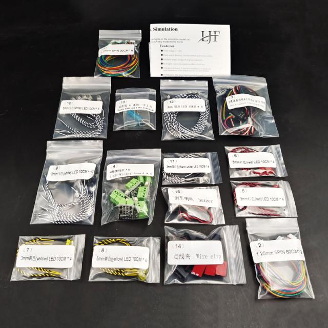 

Набір світлодіодного освітлення для 1/14 Tamiya RC вантажівки, причепа, самоскида Scania R470 R620 Mercedes-Benz Actros Arocs