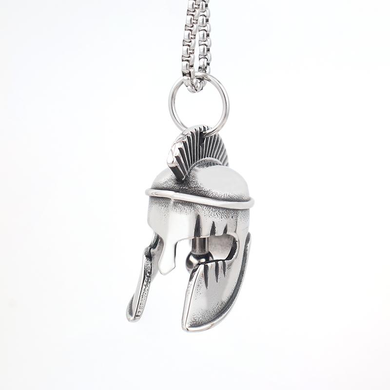 Vintage Stainless Steel Luck Bell Pendant Charm Riding Amulet Necklaces For Men Fashion Motorcycle Hip Hop Rock Party Jewelry