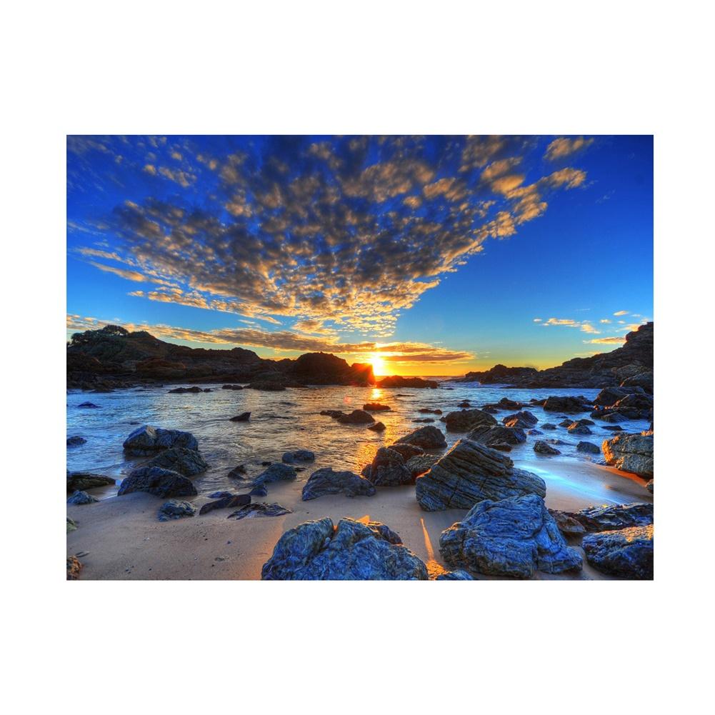 Sommer Strand Meer Hintergrund Gedruckter Foto Hintergrund Studio Fotografie Requisiten Hawaii Tropisch Sonnenuntergang Malerisches Wandbanner Party Dekoration