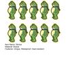 Yousheng 10Pcs Frog Protest Stickers Easy To Apply Waterproof Bumper Sticker Waterproof Vinyl Decal for Laptop Water Bottle,Car