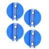 4 PCS Aluminum Grooved Magnetic Jack Pad Welding Jacking Adapter for SUV Truck Garage Blue