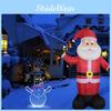 Färgglad Uppblåsbar Jultomte Med LED-lampor För Festlig Utomhusdekoration