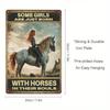 Metal Horse Wall Art Vintage Tin Sign Farmhouse Decor Western Bar Rustic