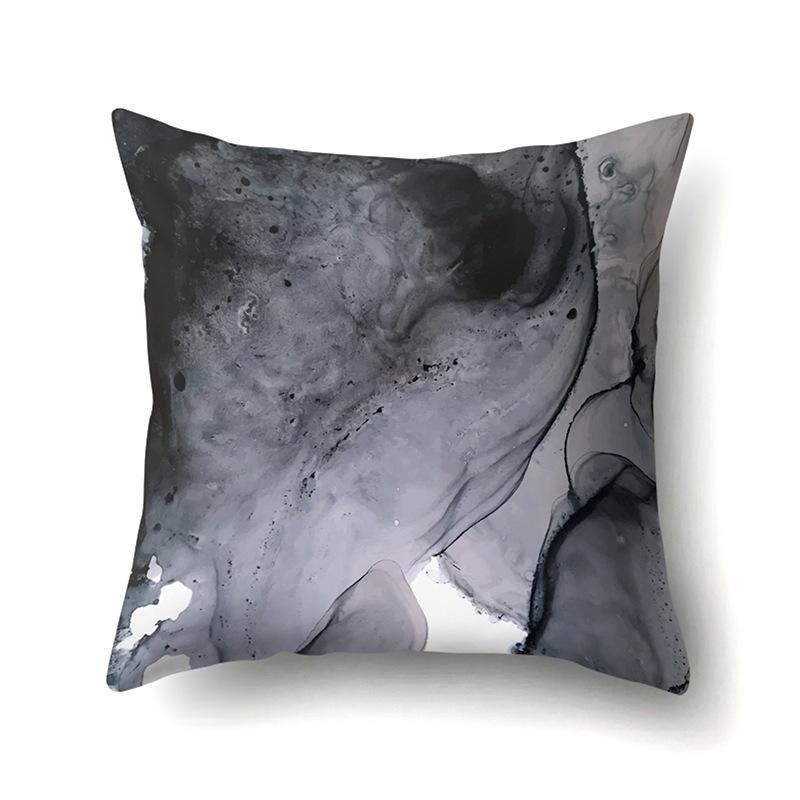 Nordic Modern Abstract Ins Style Polyester Pillow Case Car Decoration Home Printed Waist Cushion Pillow Case