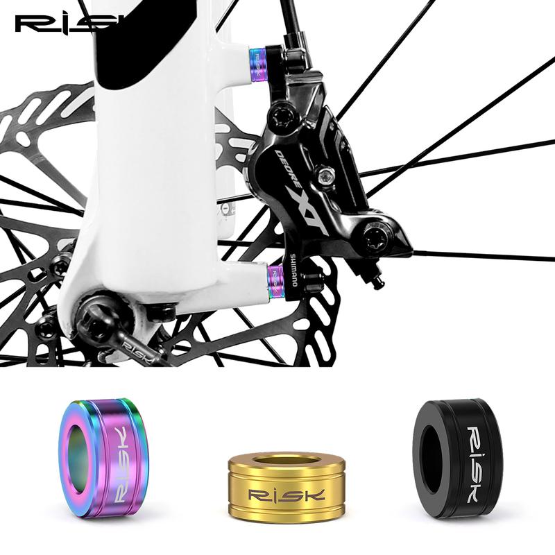 RISK Fahrrad Integrierte Scheibenbremse Einstellscheibe M6 Titanschraube Spacer Mountain Folding Bike Bremsklemme XT Scheibenbremse