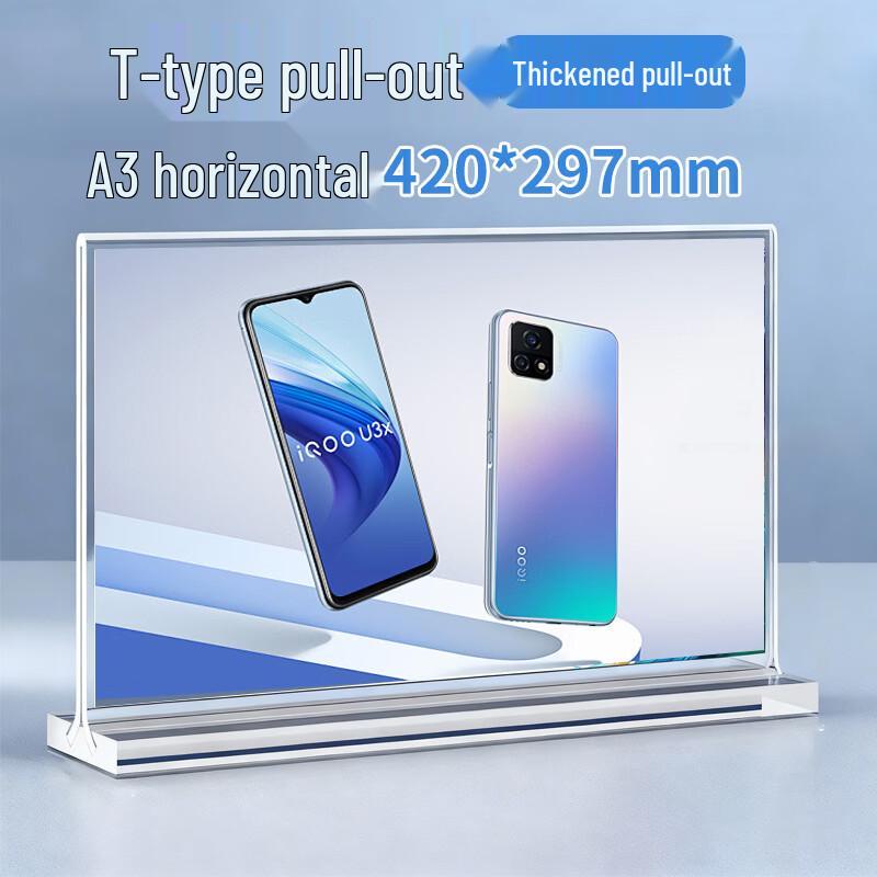 Magnetic Pull-Out Acrylic Table Sign Holder