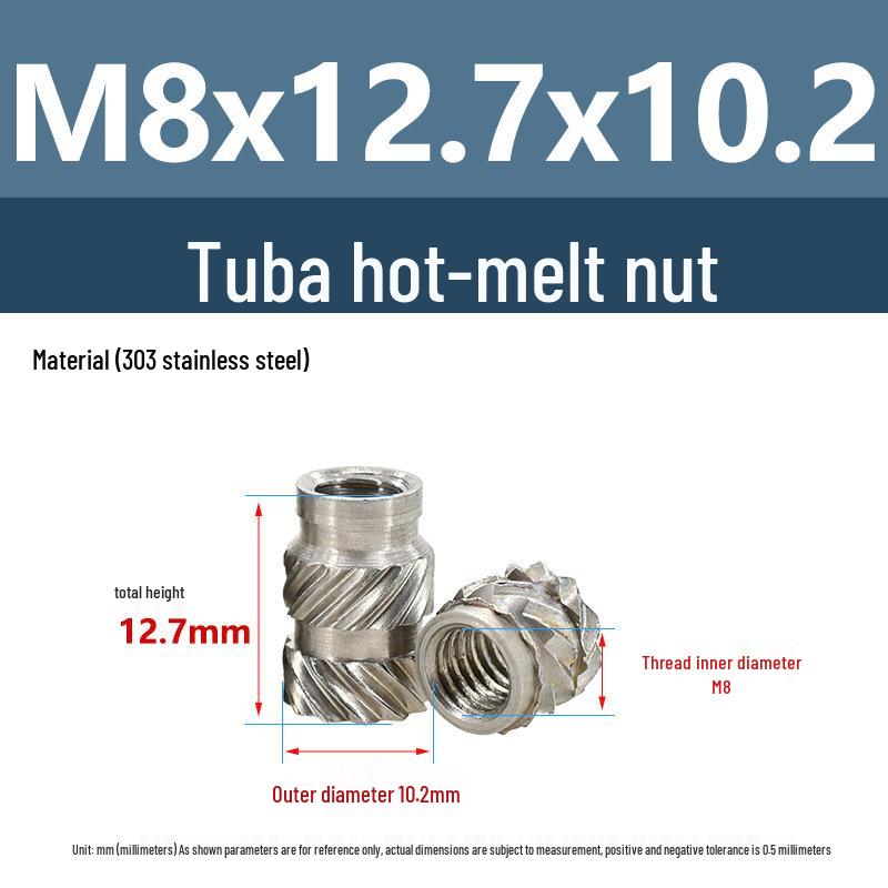Stainless Steel Pre-embedded Injection Molding Knurled Nut M2M3M4