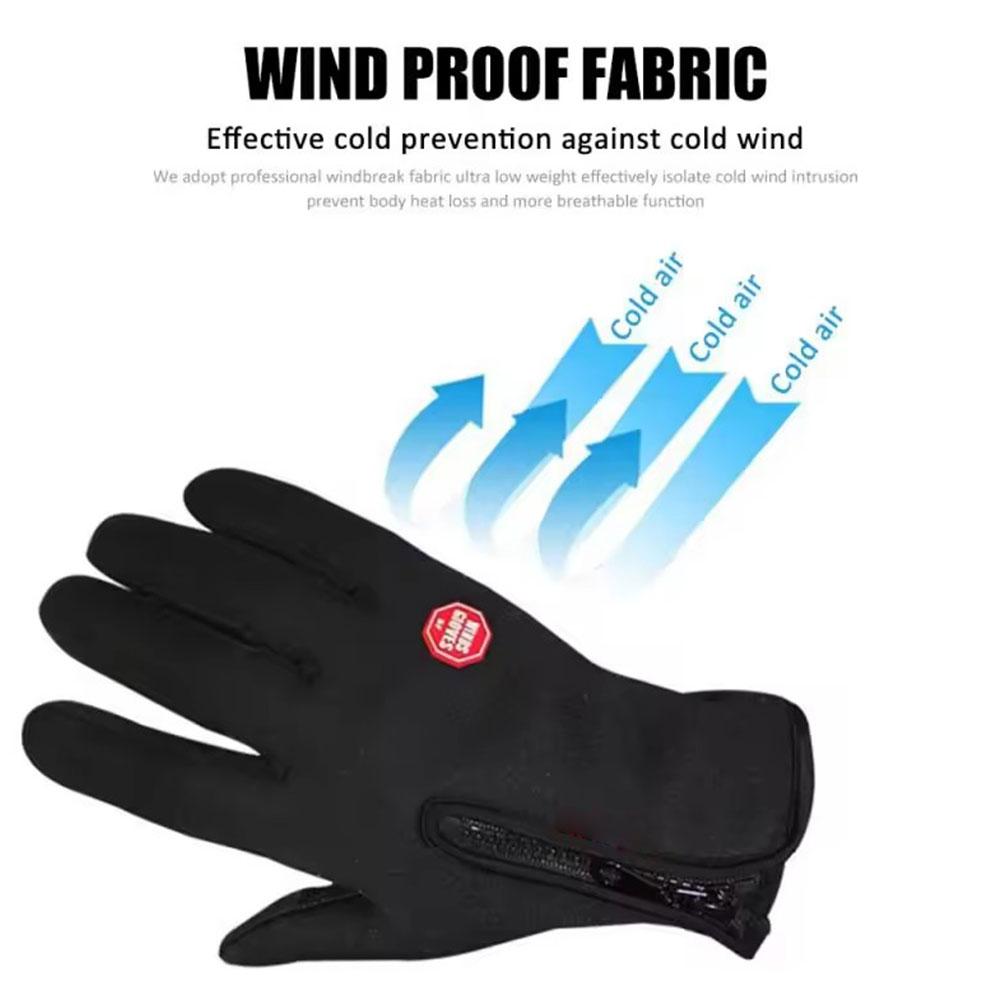 Touchscreen Full Finger Winter Gloves For Men Women Warm Thermal Fleece Gloves Solid Thick Sport Cycling Gloves Outdoor Mittens
