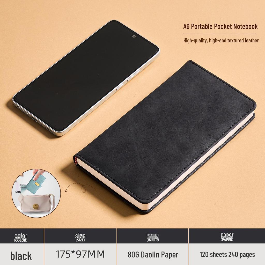 A6 Anpassat Spänne Högvärdig Anteckningsbok: Bärbar fickanteckningsbok för kontor, studier och redovisning