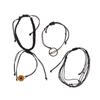 Pulseira da amizade Pulseira de corda trançada Pulseira de casal ajustável Conjunto de joias para festa Presentes