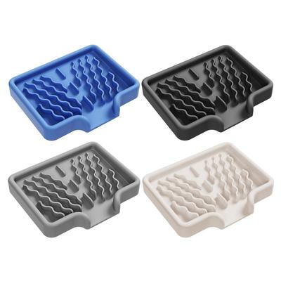 Self Draining Soap Bar Silicone Holder Kitchen Sink Soap Dish Sponge Tray Soft Shower Soap Dish Organizer Storage Accessories