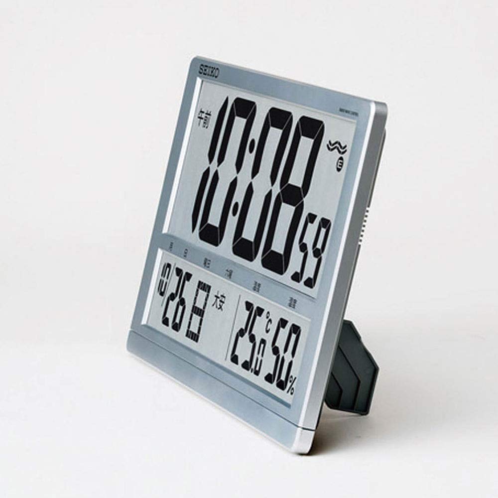 Seiko Clock Wall Digital Rokuyo calendar Humidity Large Silver SQ433S SEIKO (SEIKO) Clock/Desk Clock, Radio-Controlled Calendar, (Japanese system),