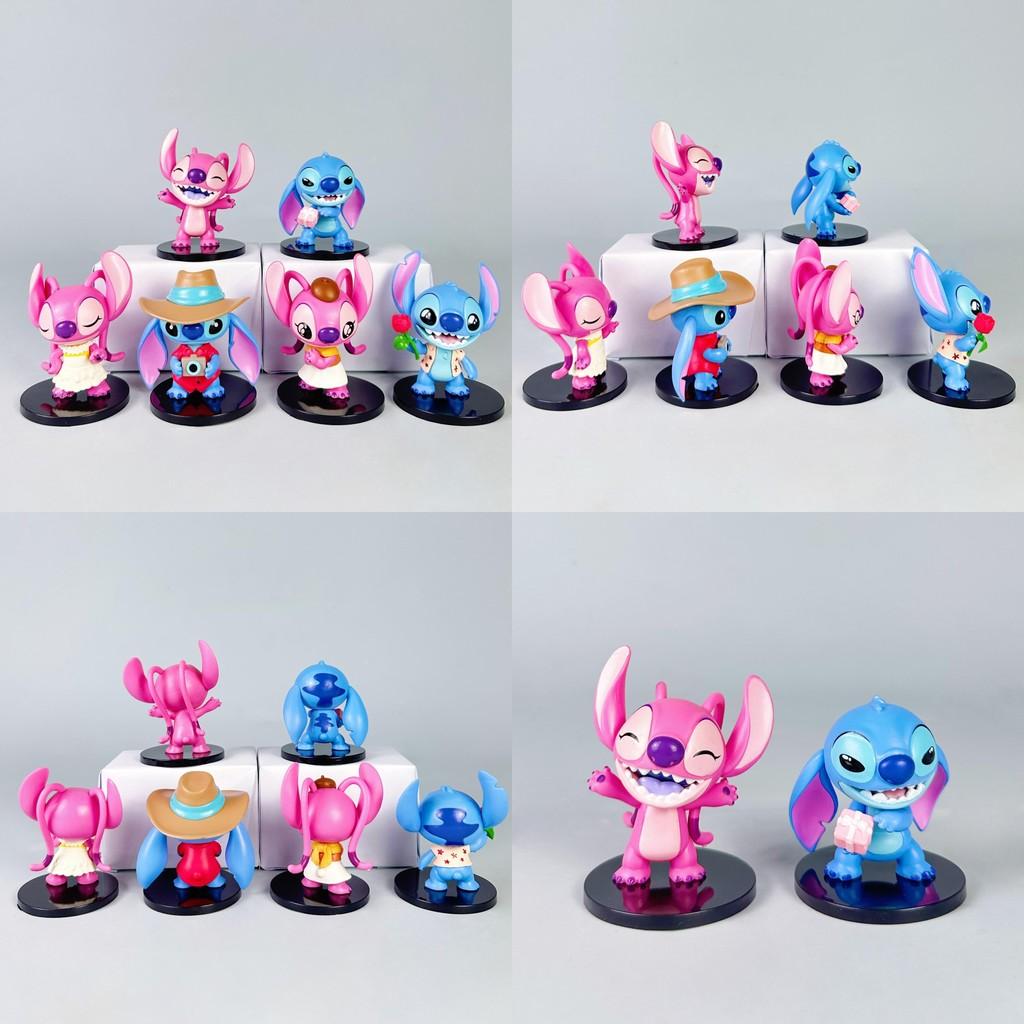 Stitch Pvc Figurine Collectible Toy With Assembly For Couple Gift