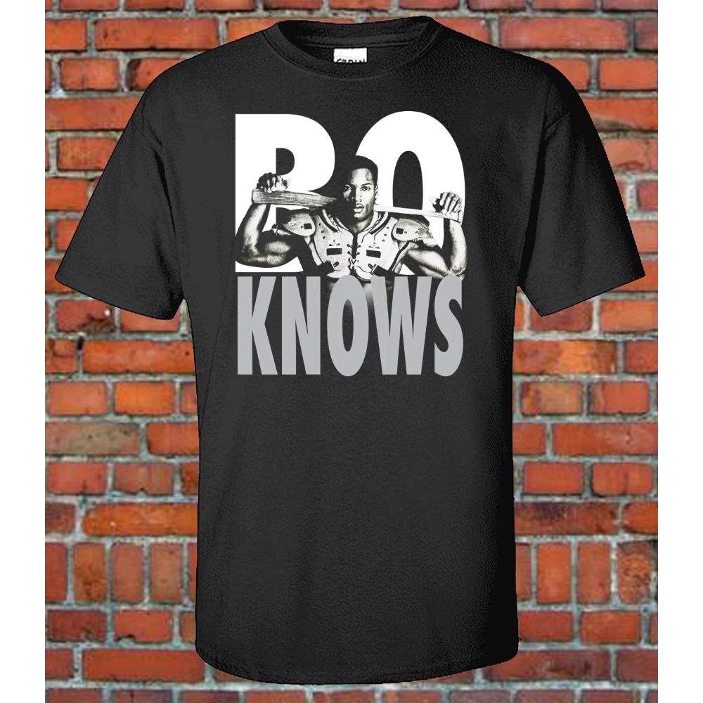 T-shirt Bo Jackson Bo Knows Raiders Pattern Stampa Interessante Manica Corta Uomo Casual Oversize Unisex Harajuku alta qualità