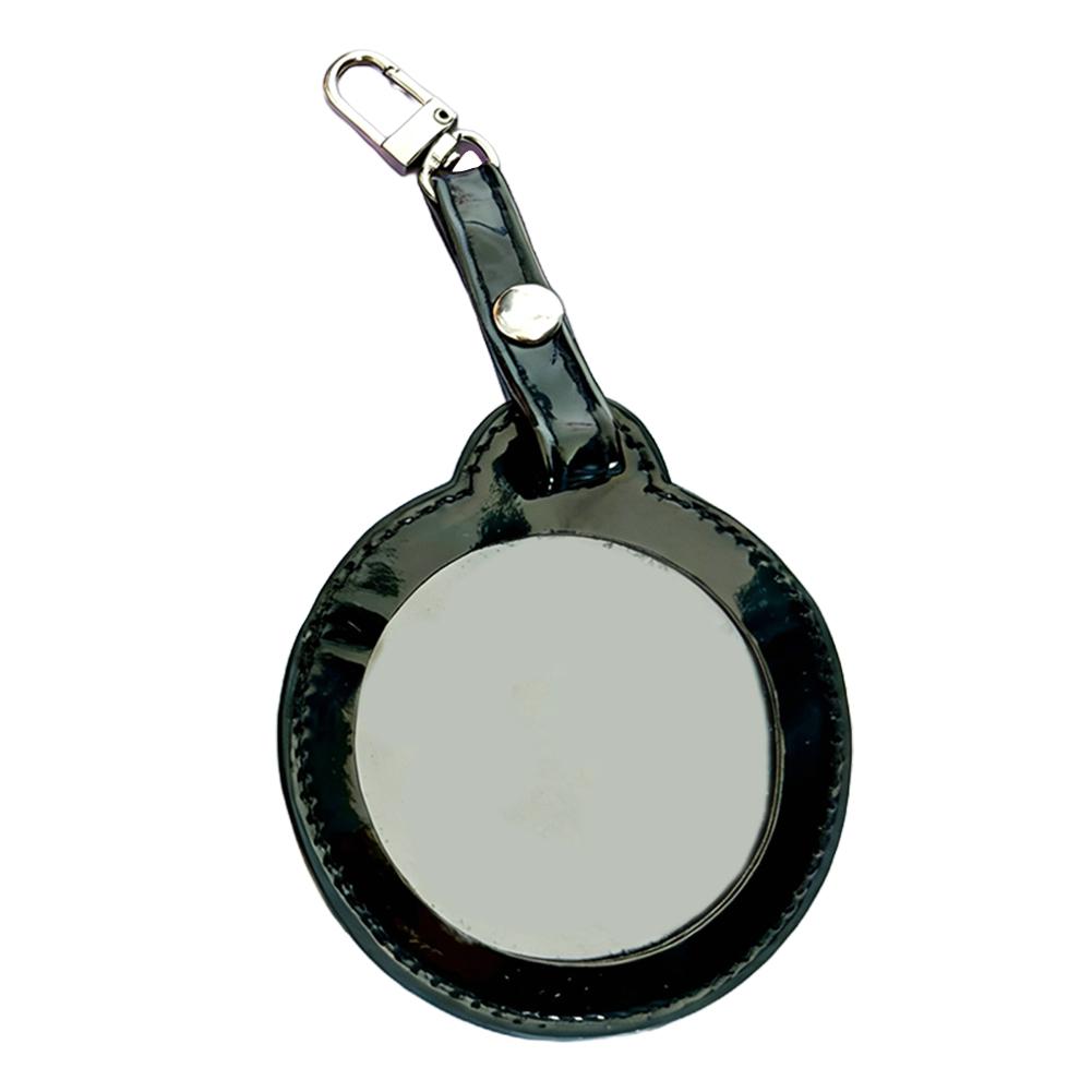 Premium PU Badge Holder 75mm Collector Case with Clear Window And Metal Clasp for Anime Character Pins Keychain Lanyard Display