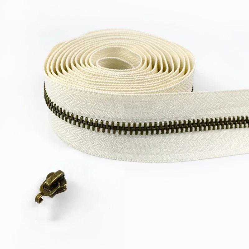 1/2/3/5M Meetee 5# Rollen-Metallreißverschlüsse mit Schiebern Tasche Schuhe Jacke Dekor Verschluss Reißverschluss nach Metern DIY Reparatur Nähzubehör