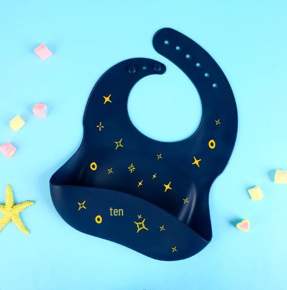 Babador de Silicone à Prova d'Água para Bebê - À Prova de Poeira, Resistente a Manchas, Design 3D, Sem Lavagem