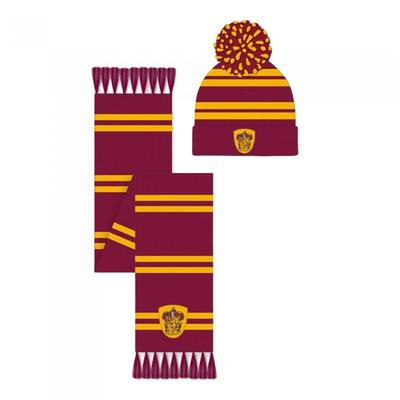 Unisex Σετ καπέλων και κασκόλ για ενήλικες Gryffindor