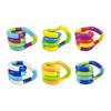 2/4/6Pcs Stress Relief Plastic Twisted Toy Focus Aid Hand Finger Flexibility Training Toy Portable Educational Twisting Loop Fidget Toy