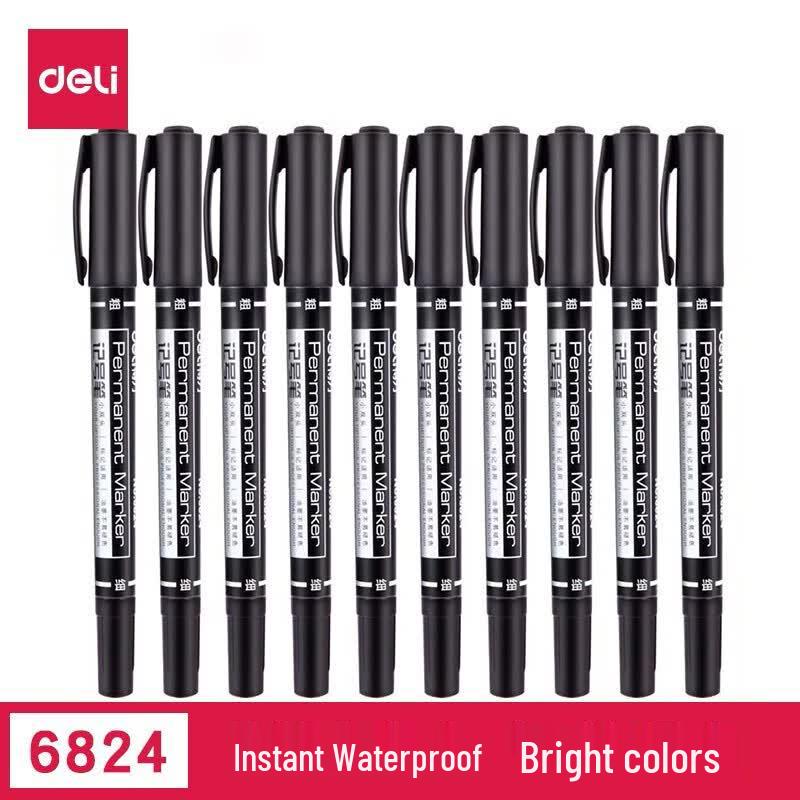 Deli Dual-Tip Oil Marker Pen