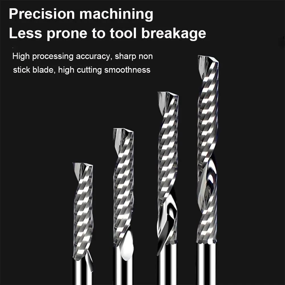 Neuer Einzahn-Fräser Hartmetall 3,175/4/6mm Schaft Schaftfräser Spiral-Schaftfräser