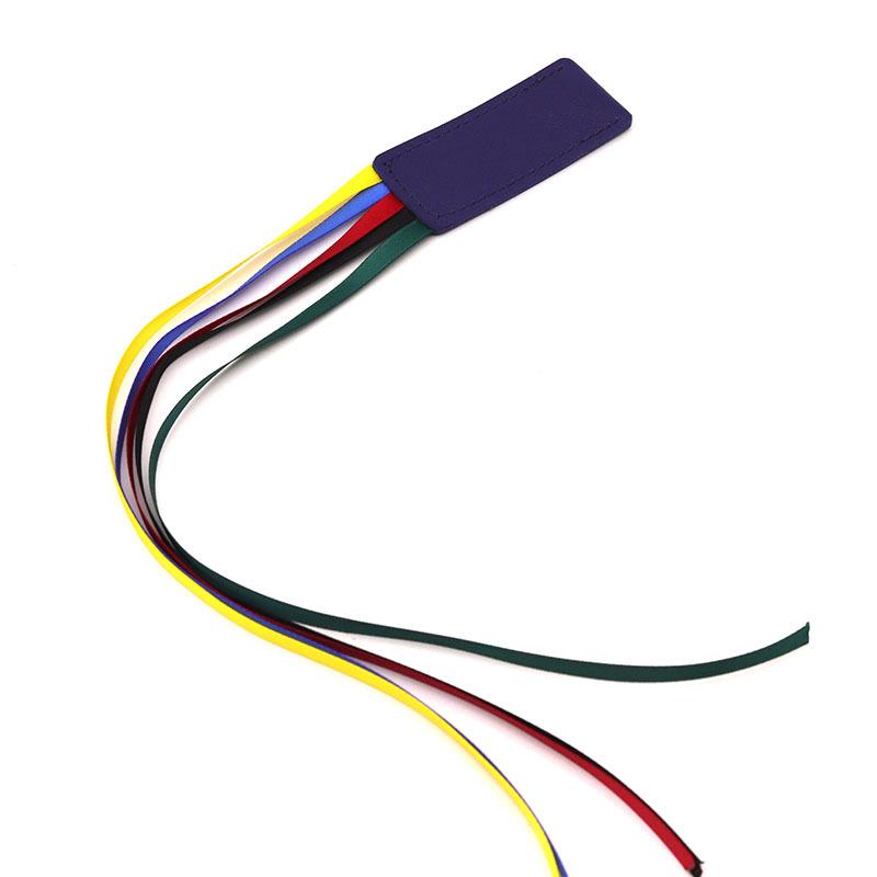 Leather Ribbon Bookmark with Woven Tape: Five-Color Page Marker and Storage Clip