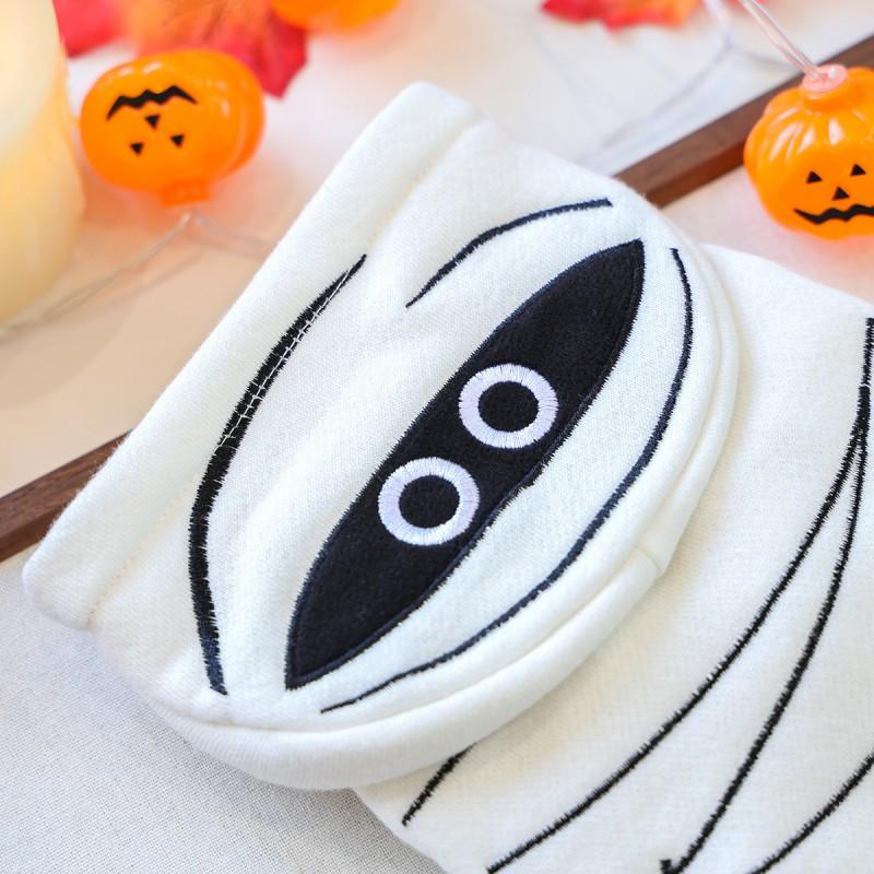 Pet Dog Costume Hoodie Small Breeds Halloween Mummy Style Two-Legged Outfit