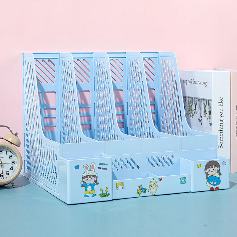 Thickened file rack desktop storage multi-layer file basket book stand storage rack data rack