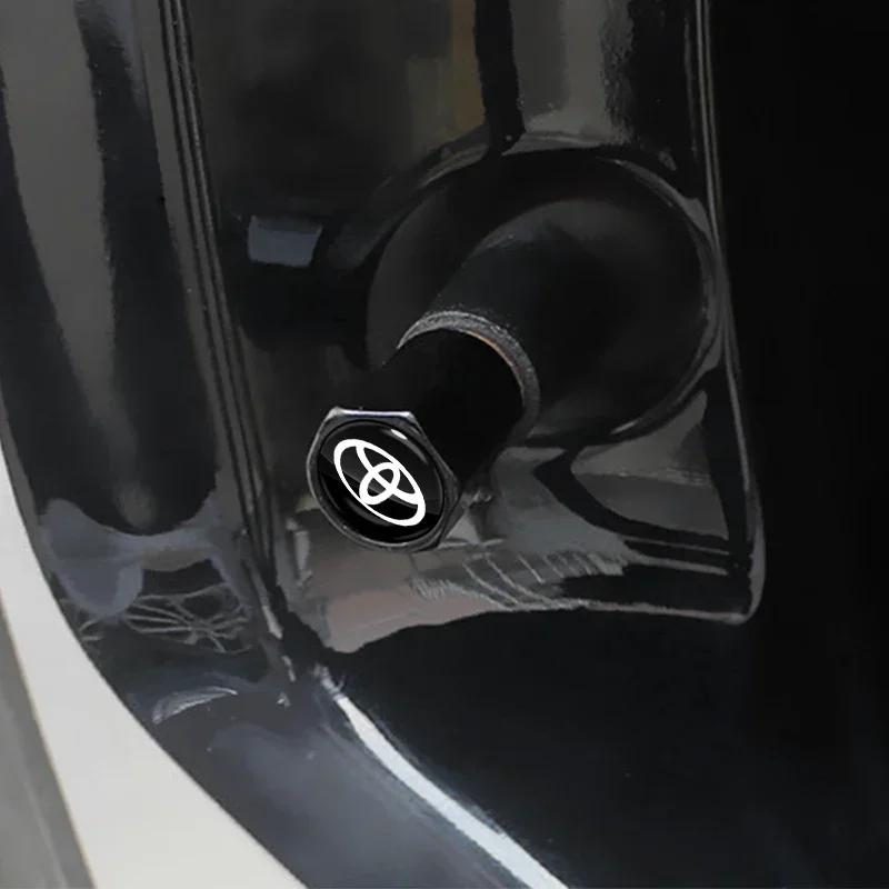 4Pcs Car Valve Stem Caps Cover Waterproof Car Accessories Goods For Toyota Yaris Hilux Corolla Prius Avensis Emblem Auris Rav4