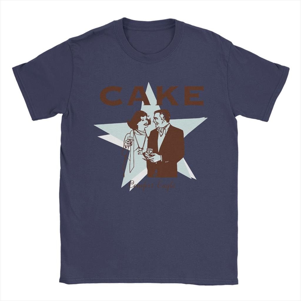 Camiseta Confortável Casual Bolo Águia para Homens Gola Redonda Algodão Camisetas Mangas Curtas Camisetas Tops Estampados Gráficos